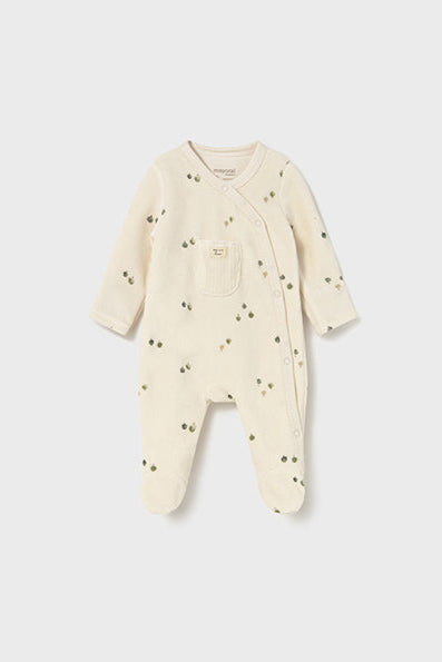 baby velour trees footie