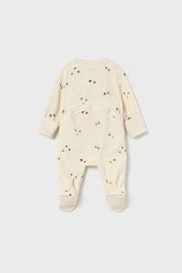 baby velour trees footie
