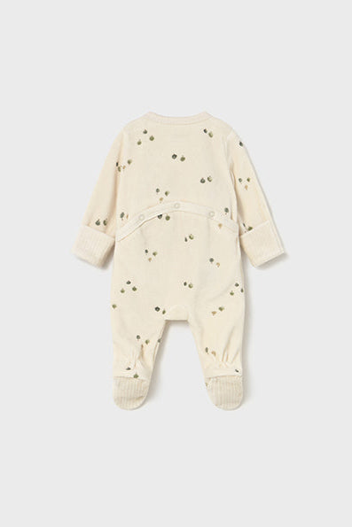 baby velour trees footie