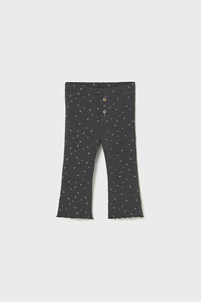 mini girl star rib flare legging