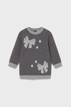 Load image into Gallery viewer, mini girls bows sweater dress
