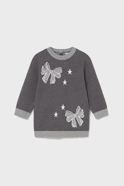 mini girls bows sweater dress
