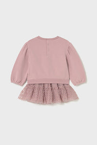 mini girls tulle skirt + sweatshirt set