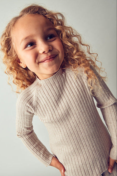 girls rib mock neck sweater