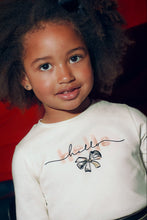 Load image into Gallery viewer, girls hello tee + scrunchie
