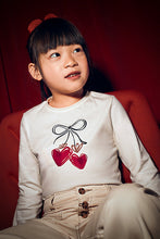 Load image into Gallery viewer, girls cherry heart tee + scrunchie
