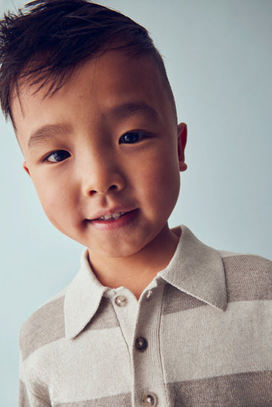 boys stripe polo sweater