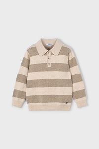boys stripe polo sweater