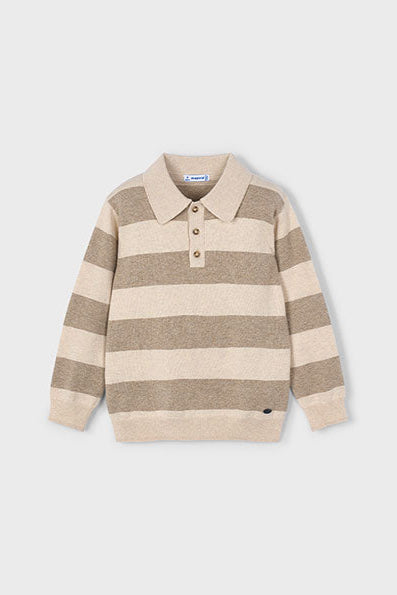 boys stripe polo sweater
