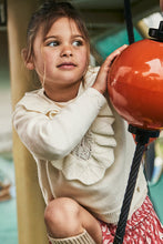 Load image into Gallery viewer, girls pointelle inset sweater
