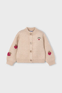 girls berry cardigan