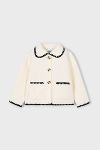 girls whip stitch coatigan