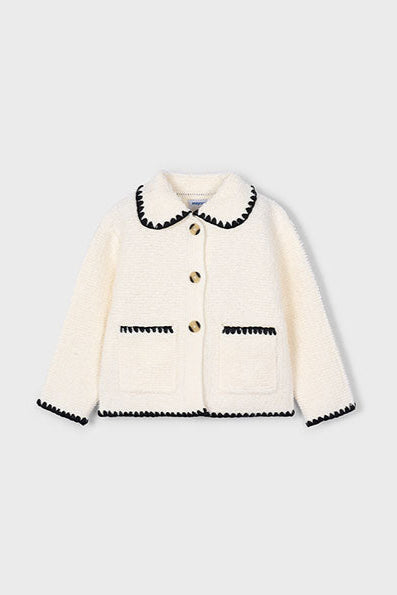 girls whip stitch coatigan
