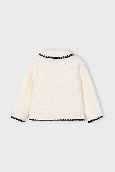 girls whip stitch coatigan