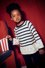 Load image into Gallery viewer, girls stripe sweater + knit pant set
