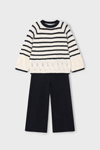 Load image into Gallery viewer, girls stripe sweater + knit pant set
