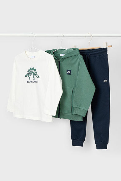 boys 3pc dino tee tracksuit