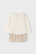 Load image into Gallery viewer, girls sequin sweater + pleat dress
