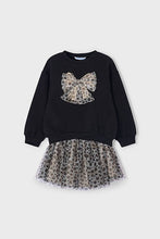 Load image into Gallery viewer, girls leo tulle skirt + sweatshirt set
