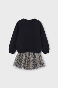 girls leo tulle skirt + sweatshirt set
