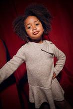Load image into Gallery viewer, girls shimmer knit bow dress
