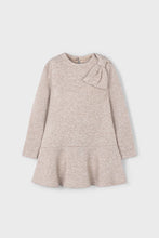 Load image into Gallery viewer, girls shimmer knit bow dress
