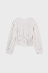 tween bow crinkle top