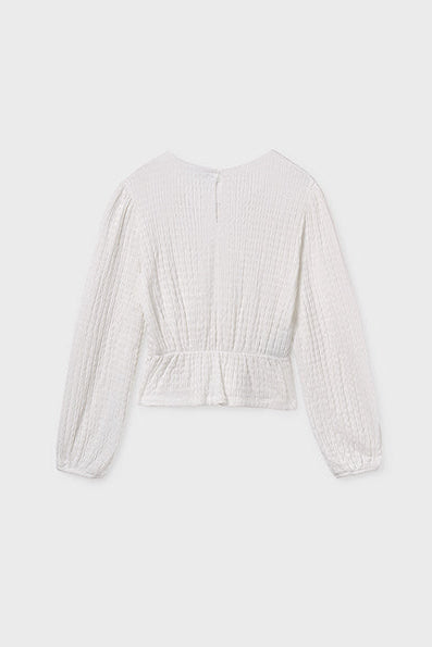 tween bow crinkle top