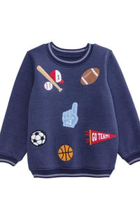 boys sports patch sweatshirt