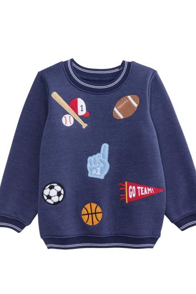 boys sports patch sweatshirt