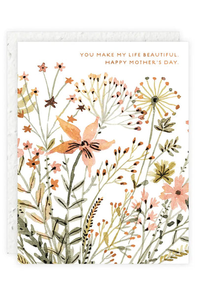 card wildflowers- mother`s day
