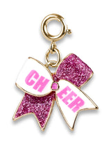 Load image into Gallery viewer, charm glitter cheer bow
