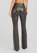 Load image into Gallery viewer, petite faux leather flare pant
