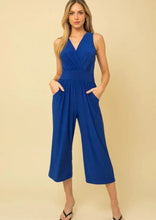 Load image into Gallery viewer, surplice crop tank jumpsuit
