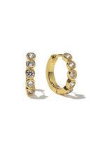 Load image into Gallery viewer, 18k cz huggie
