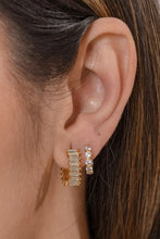 Load image into Gallery viewer, 18k cz huggie
