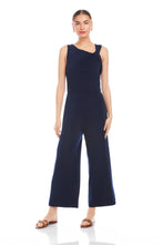 Load image into Gallery viewer, jersey twist neck crop jumpsuit
