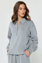 Load image into Gallery viewer, Collared 1/2 Zip Scuba Top
