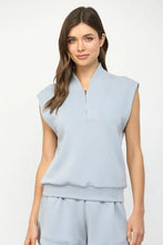 Load image into Gallery viewer, 1/2 zip short sleeve top
