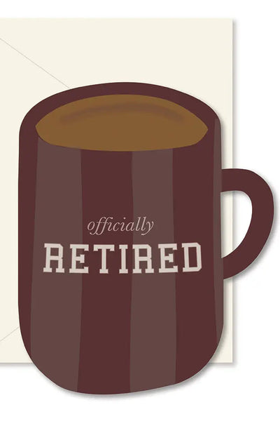 card officially retired mug