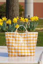 Load image into Gallery viewer, laminated gingham tote
