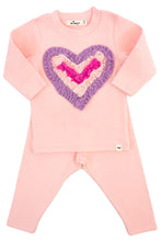 Load image into Gallery viewer, baby tee + pant set ruffle heart
