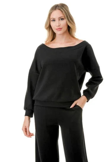 off shoulder  modal top