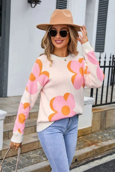 flower pop sweater