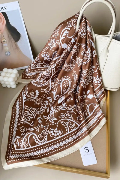 Silky Paisley Triangle Scarf