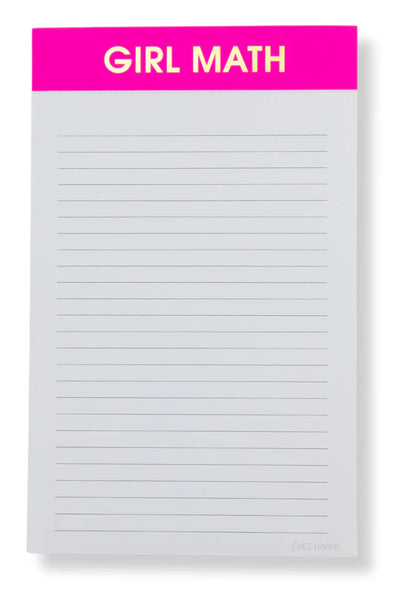 notepad - girl math