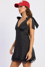 Load image into Gallery viewer, Dot Tie Shoulder Bias Dress
