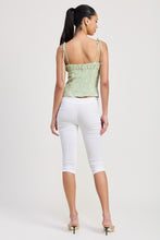 Load image into Gallery viewer, embroidered tie shoulder top
