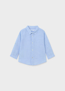 baby boy linen roll up shirt