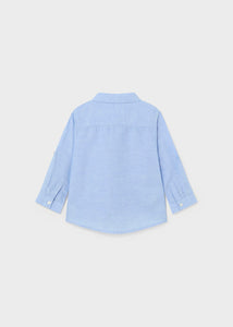 baby boy linen roll up shirt